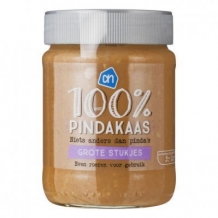 AH 100% Pindakaas Grote Stukjes (350 gr.)