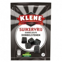 Klene Dubbelzoute dobbelstenen suikervrij (105 gr.)