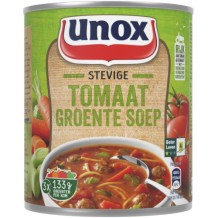 Unox Tomaat Groente Soep Blik 800 ml.